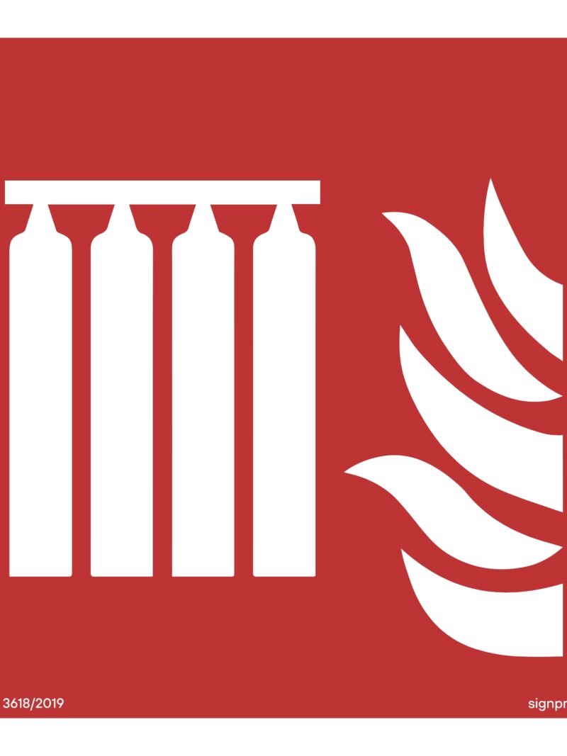 BF008 Bateria stałego urządzenia gaśniczego -  12 naklejek