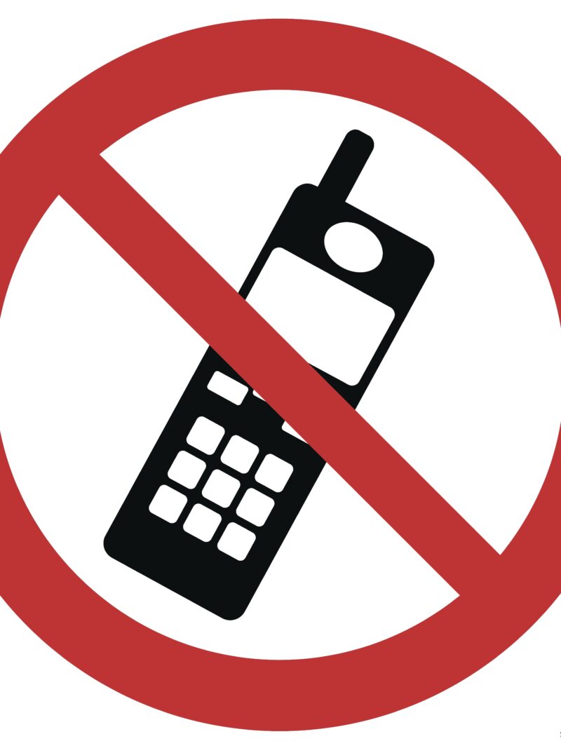 GB017 Zakaz używania telefonów komórkowych -  12 naklejek