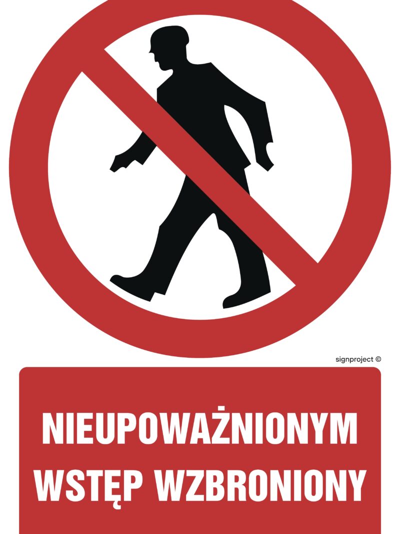 GC001 Nieupoważnionym wstęp wzbroniony -  9 naklejek