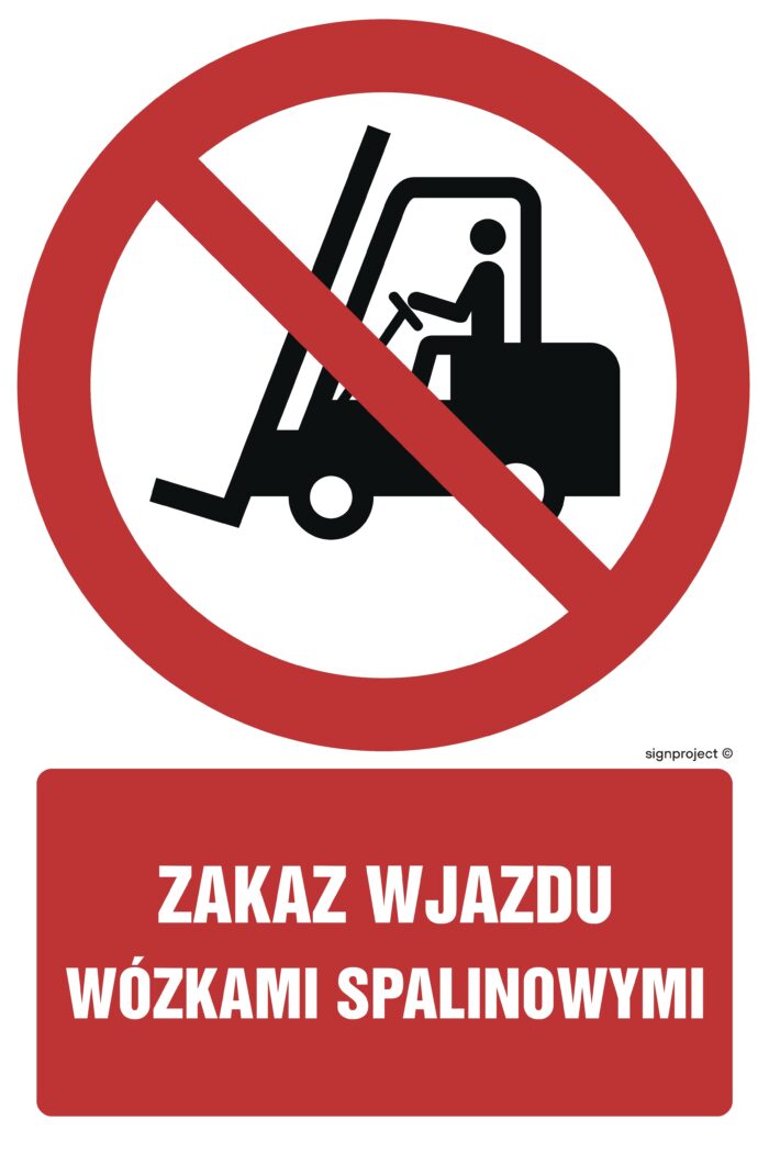 GC006 Zakaz wjazdu wózkami spalinowymi - opakowanie 10 sztuk