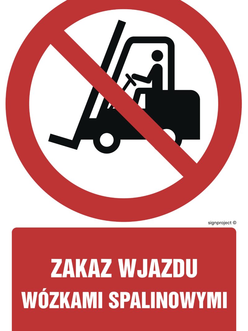 GC006 Zakaz wjazdu wózkami spalinowymi -  9 naklejek
