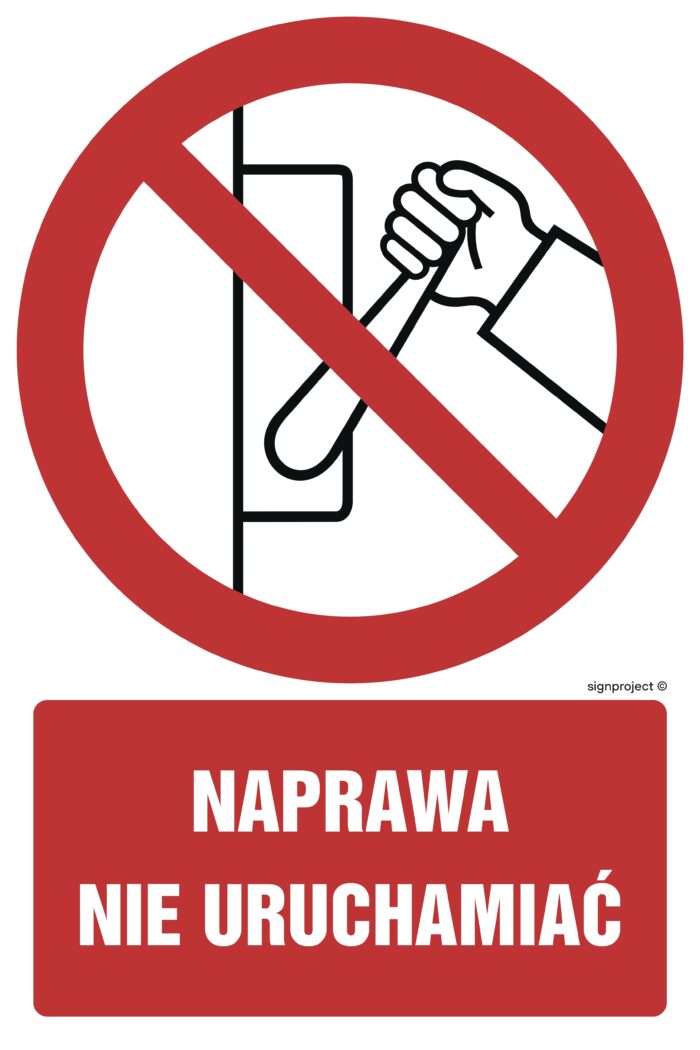 GC010 Naprawa nie uruchamiać -  9 naklejek