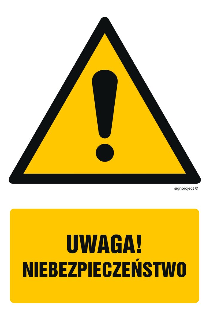 GF001 Uwaga niebezpieczeństwo -  9 naklejek