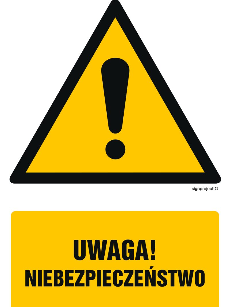 GF001 Uwaga niebezpieczeństwo -  9 naklejek