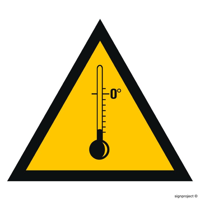 JA008 Ostrzeżenie przed niskimi temperaturami -  12 naklejek