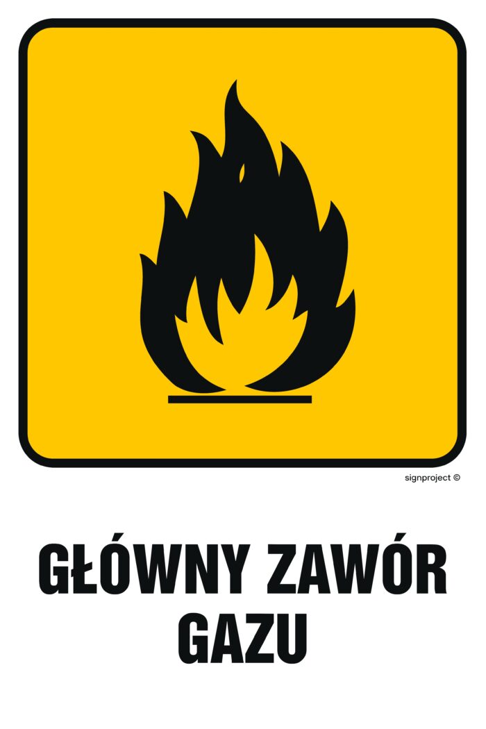 JD002 Główny zawór gazu 2 -  9 naklejek