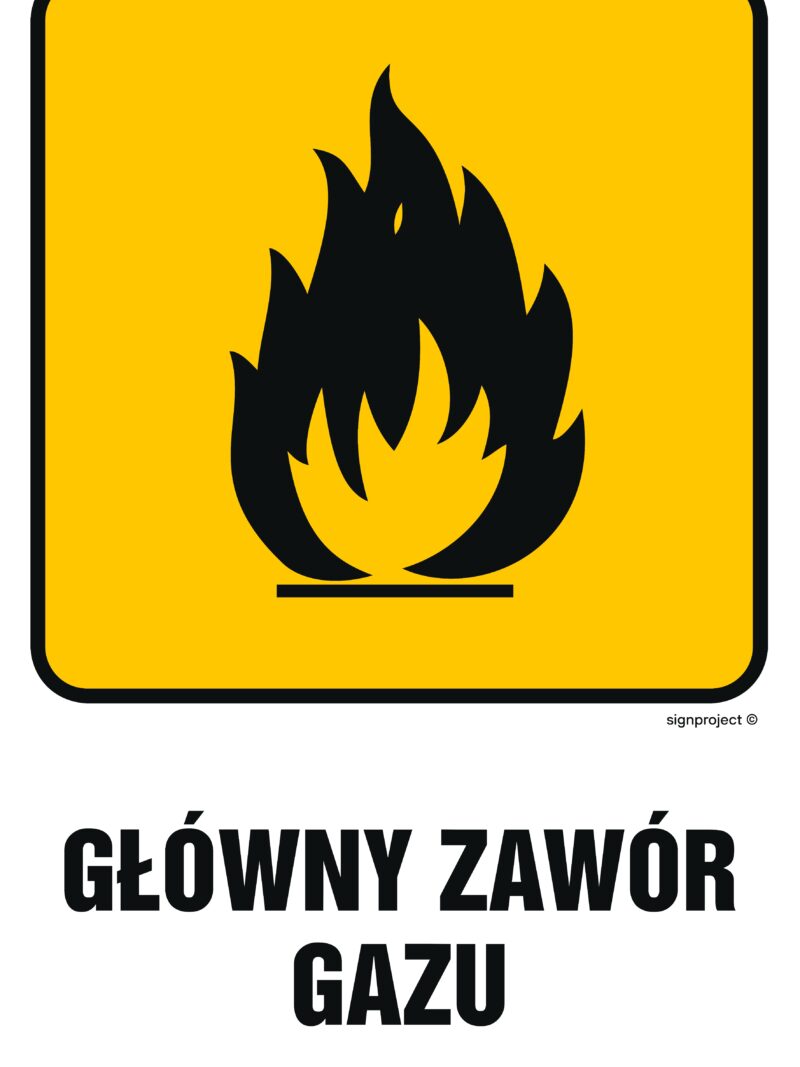 JD002 Główny zawór gazu 2 -  9 naklejek