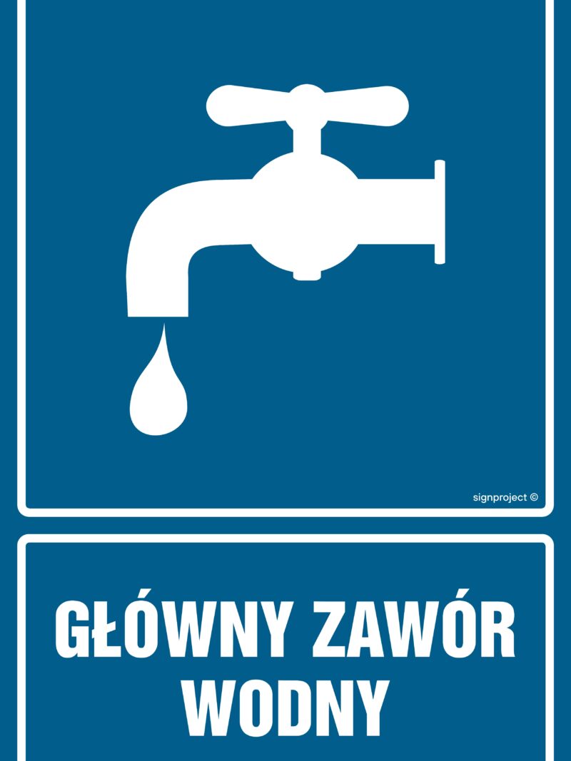 JD008 Główny zawór wodny -  9 naklejek