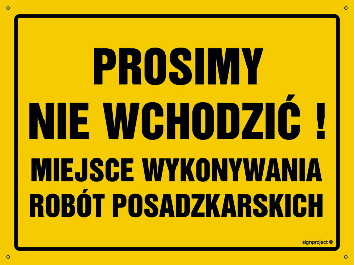 OA014 Prosimy nie wchodzić! Miejsce wykonywania robót posadzkarskich