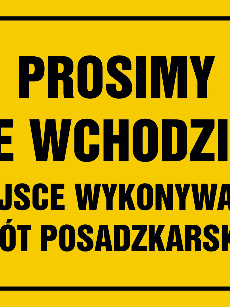 OA014 Prosimy nie wchodzić! Miejsce wykonywania robót posadzkarskich