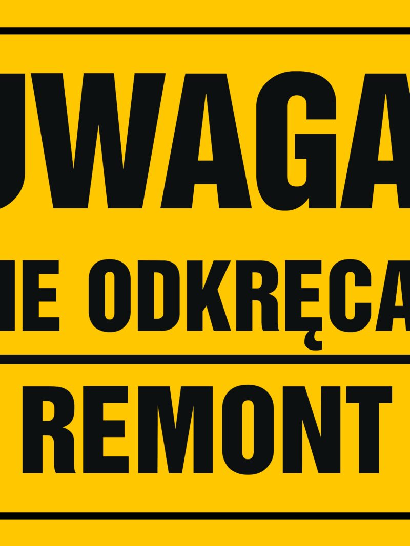 OA018 Uwaga! Nie odkręcać