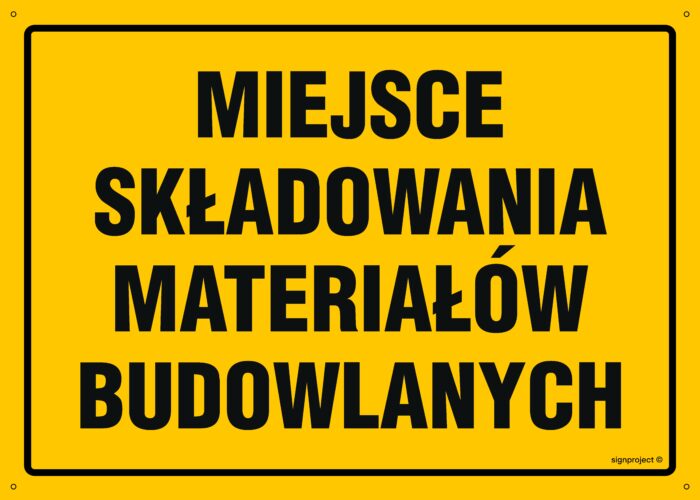 OA111 Miejsce składowania materiałów budowlanych