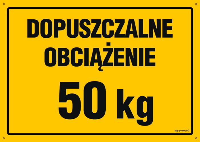 OA148 Dopuszczalne obciążenie 50 kg