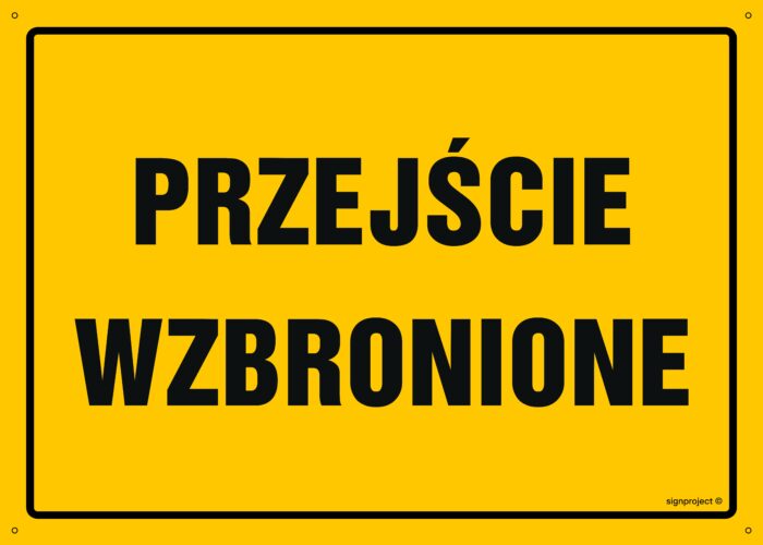 OA198 Przejście wzbronione