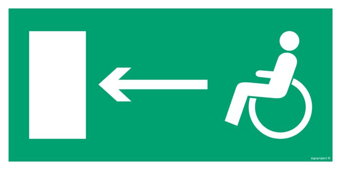 AC010 Wyjście ewakuacyjne dla niepełnosprawnych w lewo