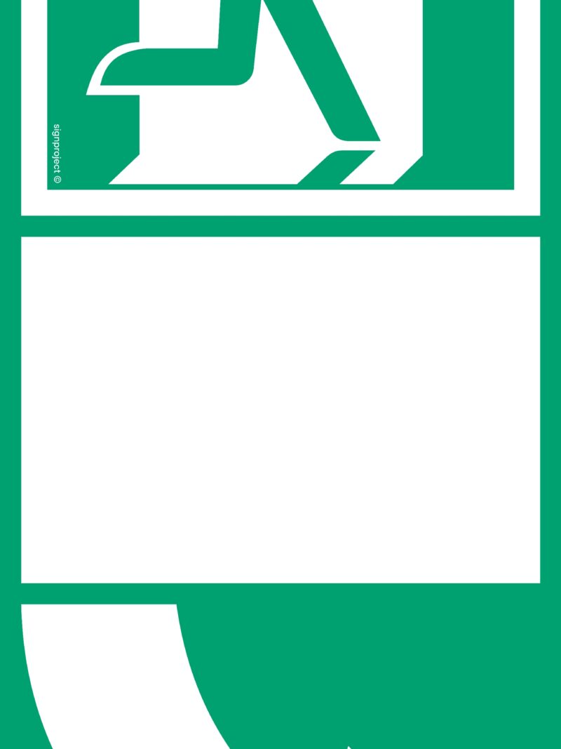 AC056 Znak podklamkowy (drzwi otwierane w prawo)