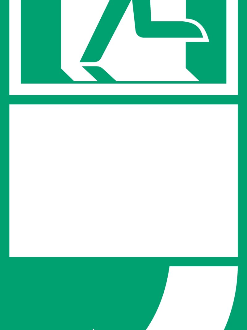 AC057 Znak podklamkowy (drzwi otwierane w lewo)