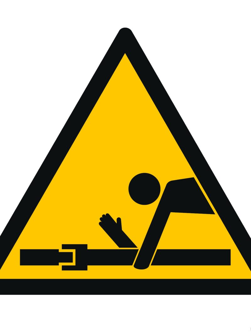 GE017 Uwaga ruchome elementy -  12 naklejek