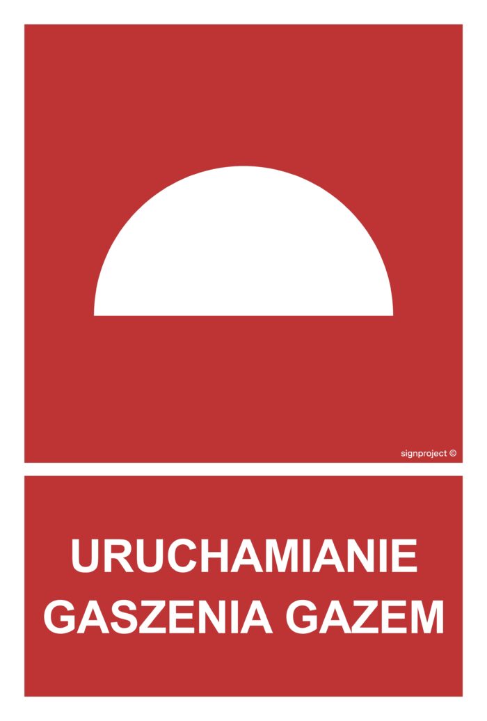 BC062 Uruchamianie gaszenia gazem -  9 naklejek
