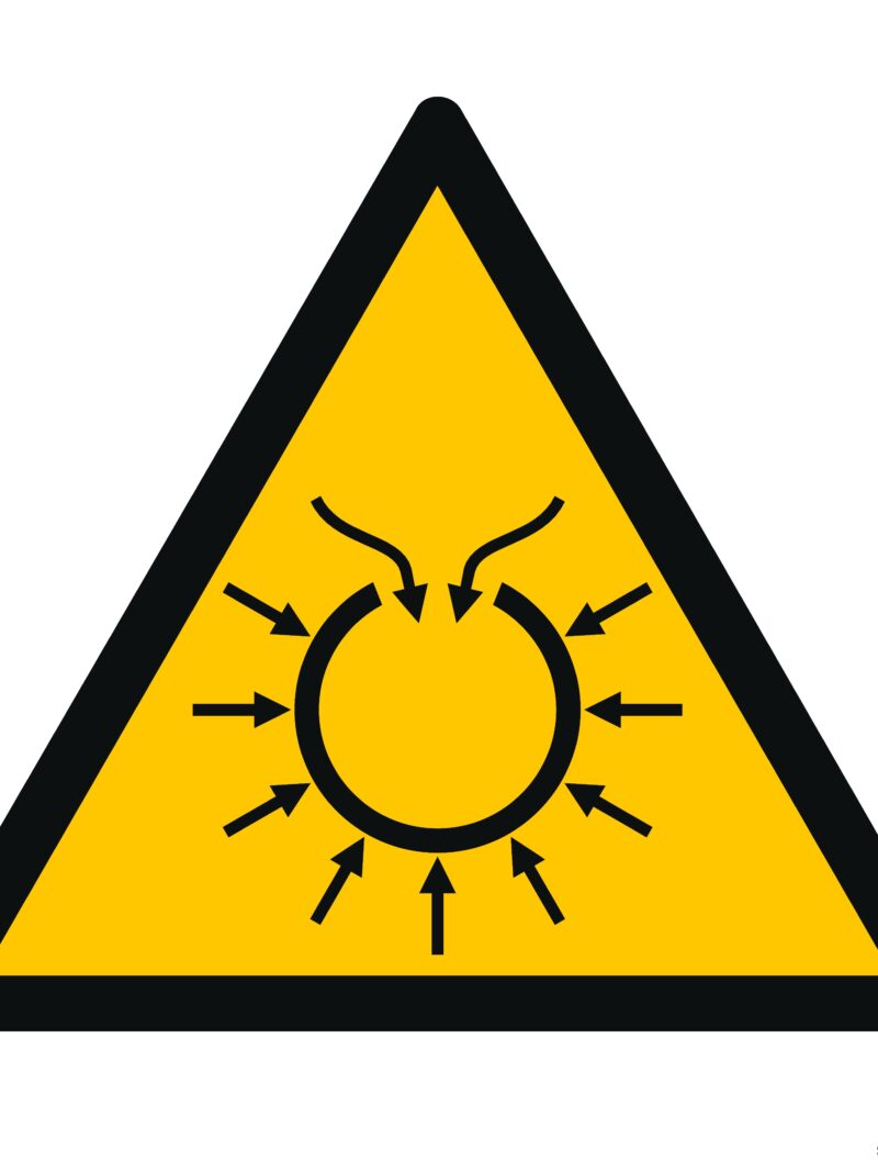GE019 Uwaga próżnia -  12 naklejek