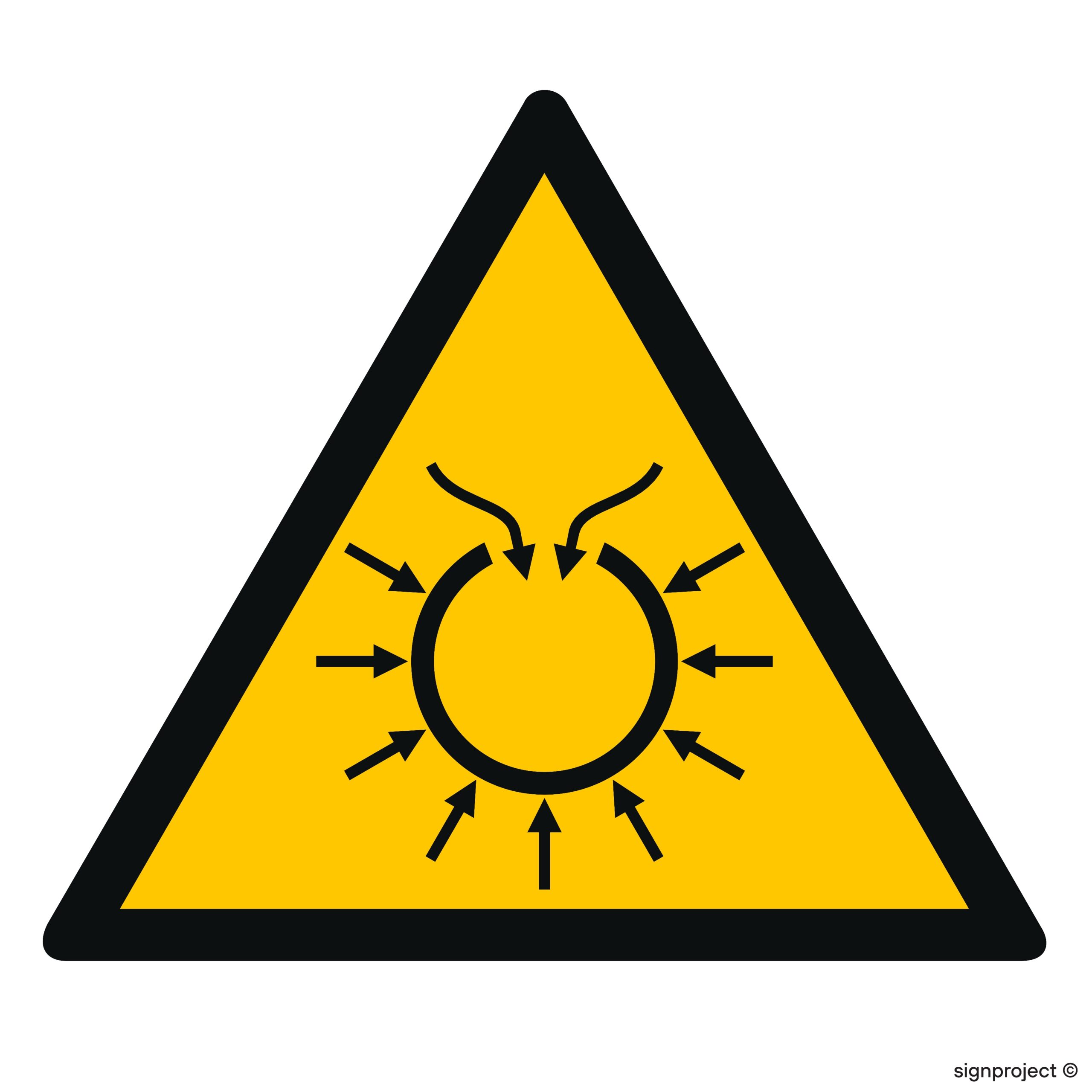 GE019 Uwaga próżnia - 12 naklejek