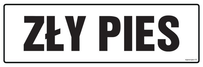 NC005 Zły pies