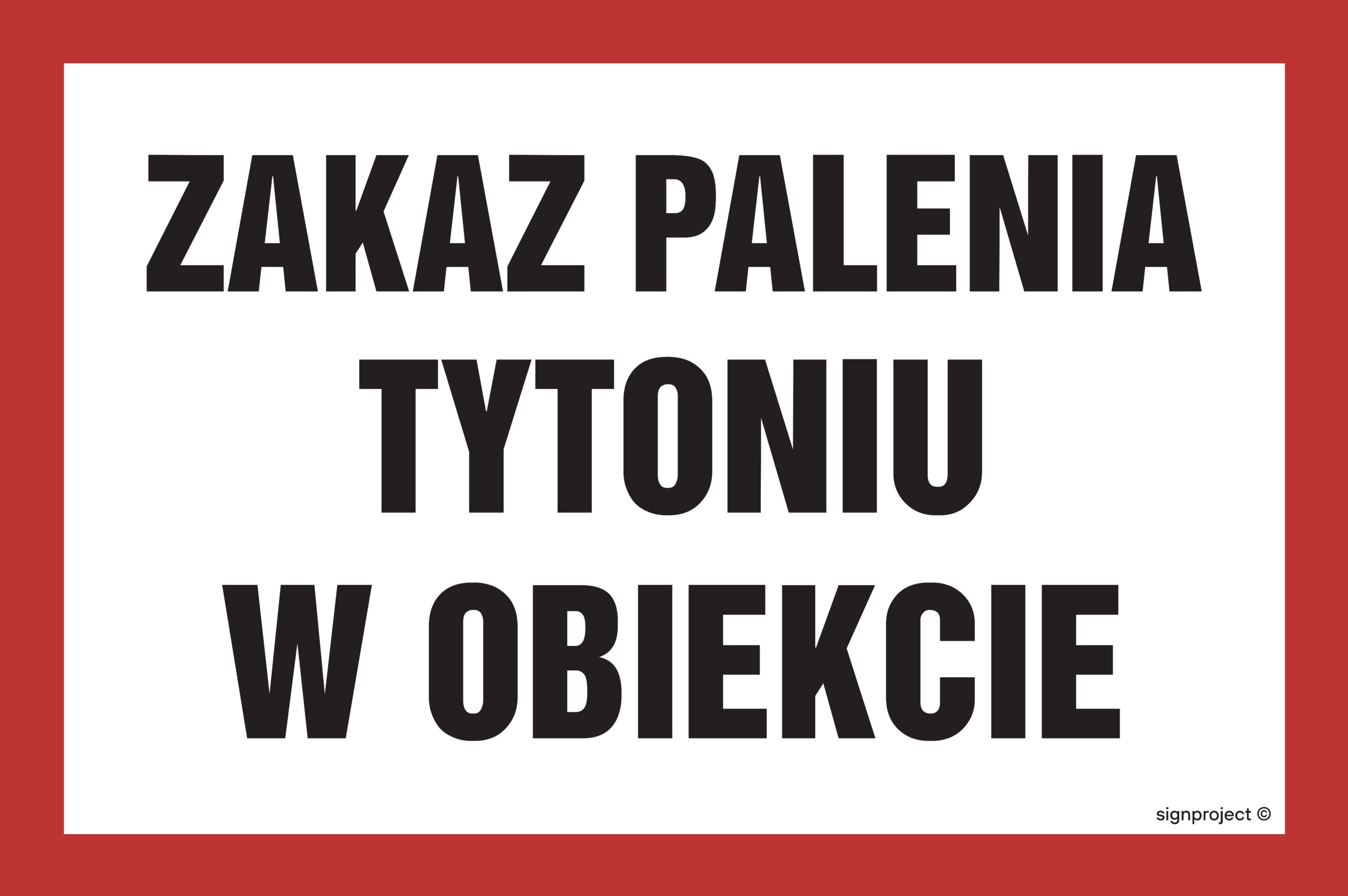 NC011 Zakaz palenia tytoniu w obiekcie