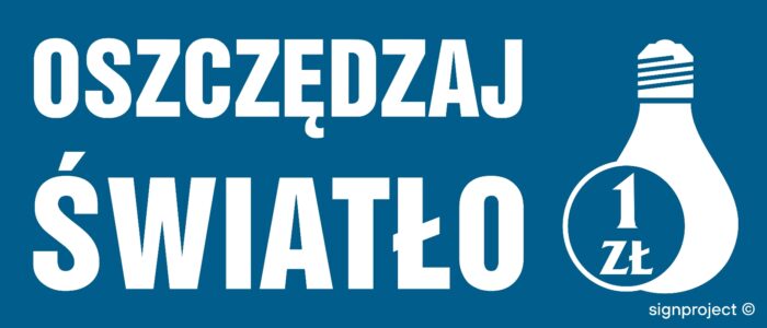 NC039 Oszczędzaj światło -  12 naklejek