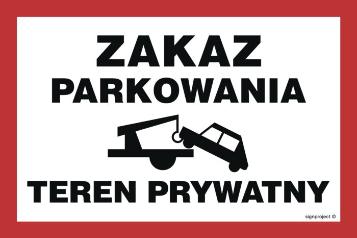 ND062 Zakaz parkowania teren prywatny