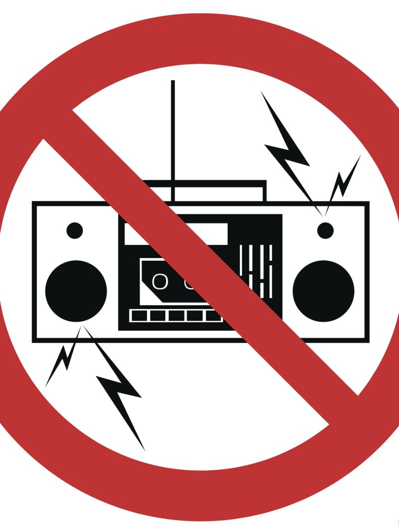 OD004 Zakaz używania urządzeń nagłaśniających i radia w sposób uciążliwy