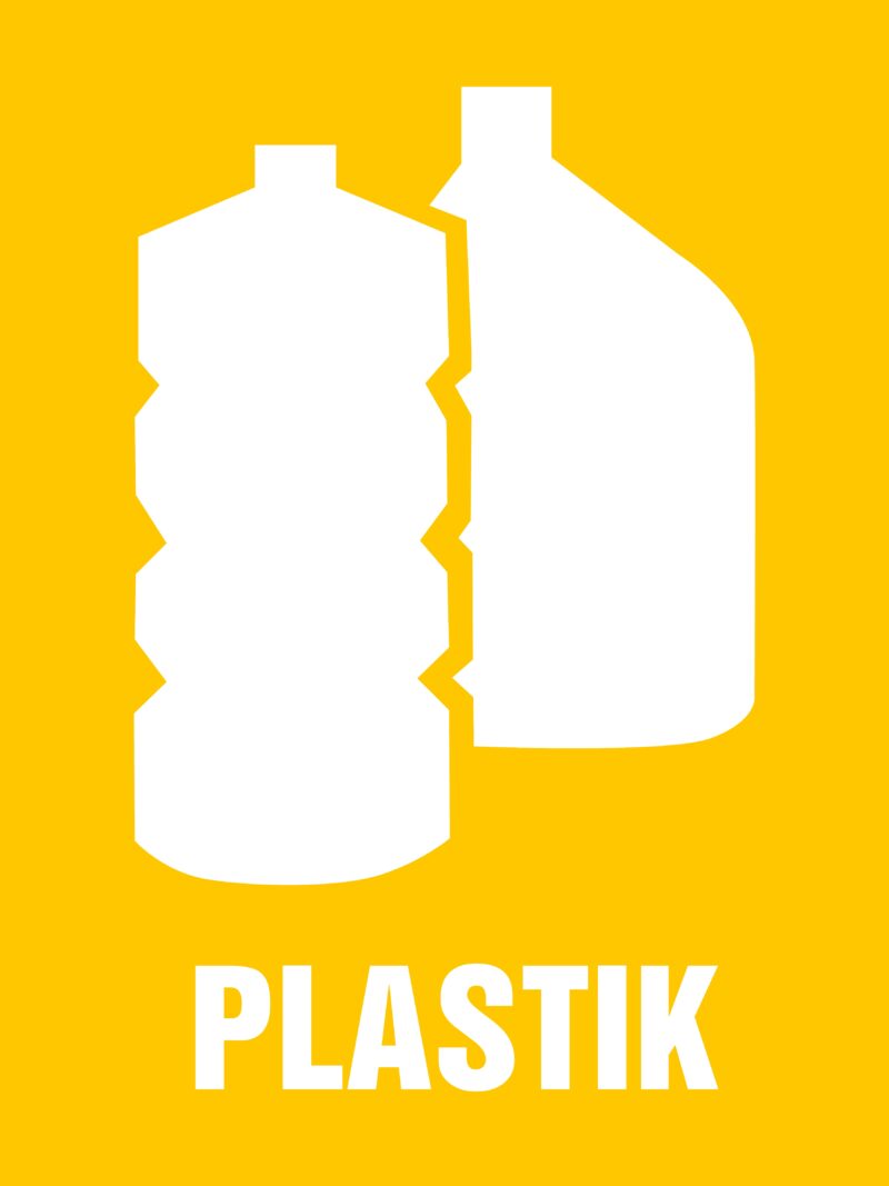 OD102 Etykiety na pojemniki na odpady Plastik