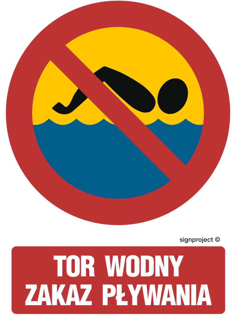 OE022 Tor wodny zakaz pływania