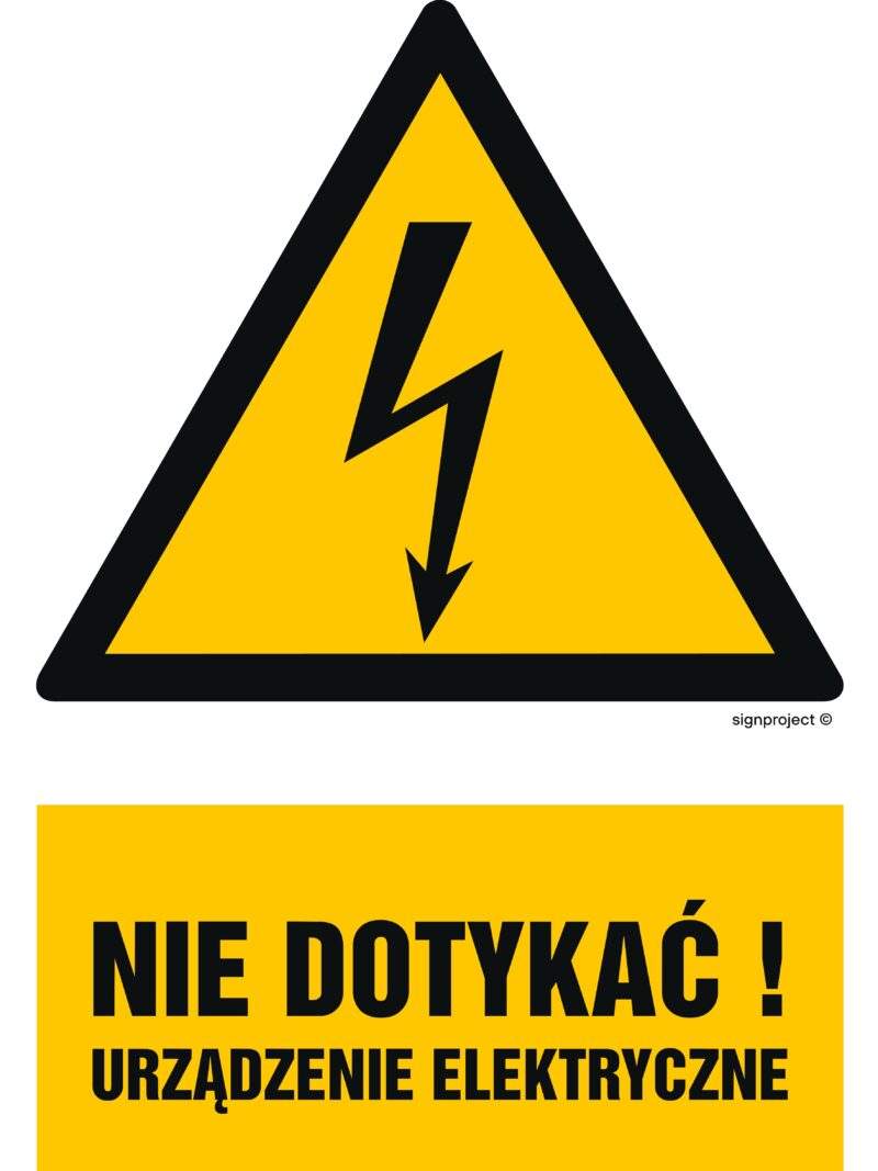 HA001 Nie dotykać! Urządzenie elektryczne -  9 naklejek