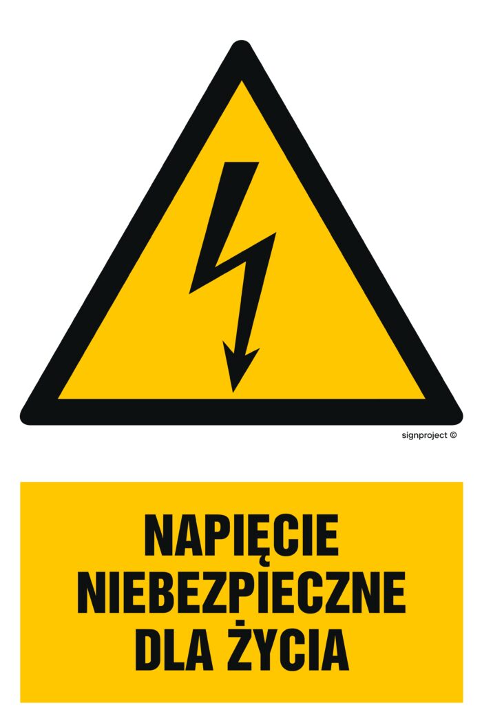 HA002 Napięcie niebezpieczne dla życia -  9 naklejek