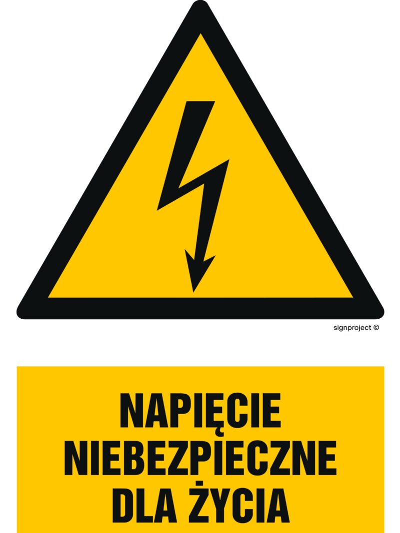 HA002 Napięcie niebezpieczne dla życia -  9 naklejek