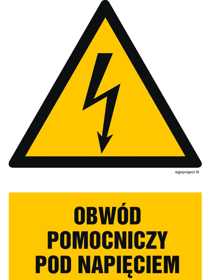 HA009 Obwód oświetleniowy pod napięciem -  9 naklejek