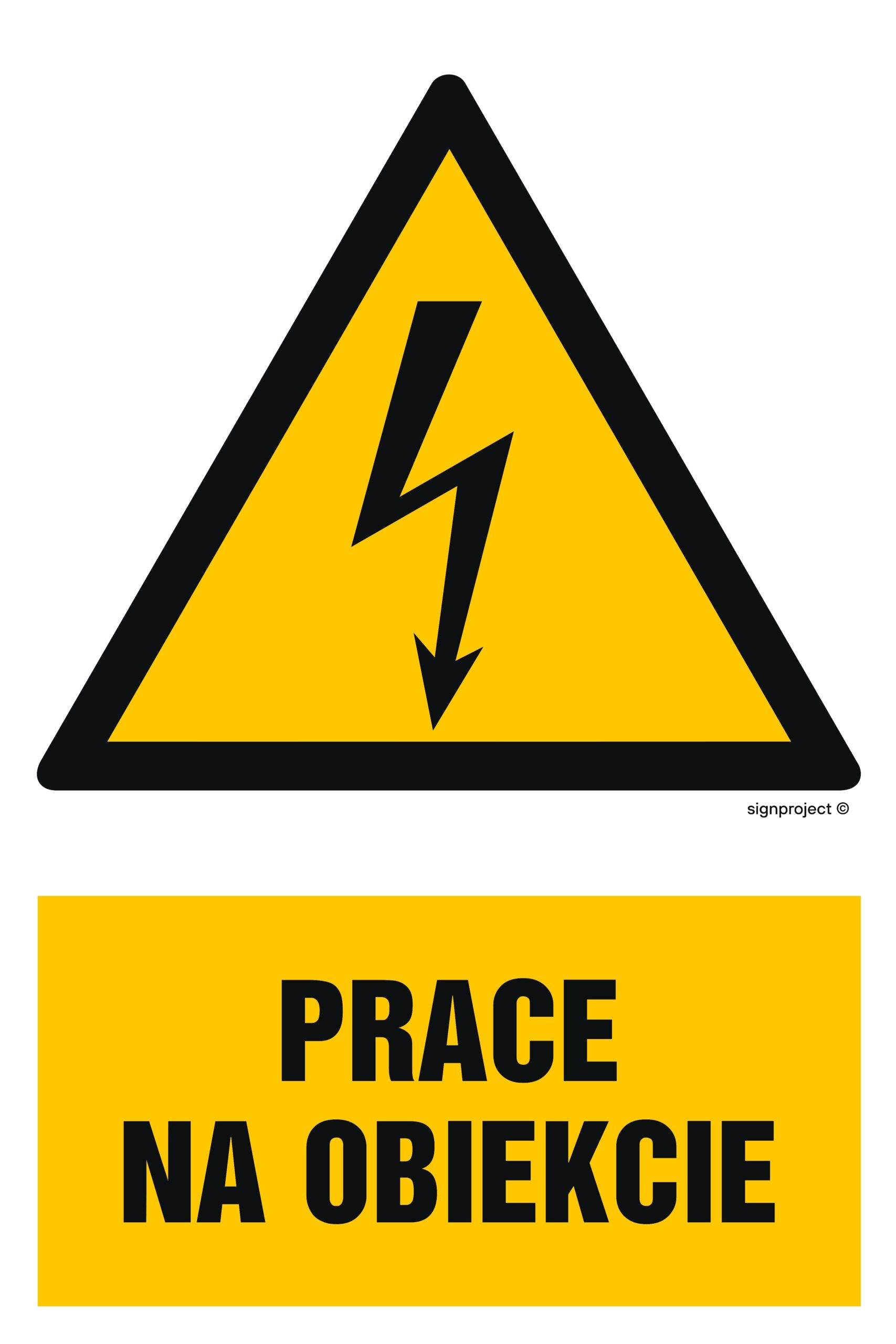 HA025 Prace na obiekcie - 9 naklejek