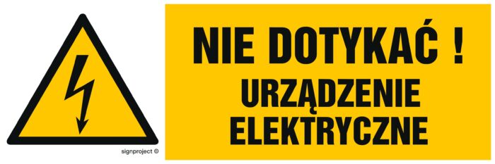 HB001 Nie dotykać! Urządzenie elektryczne -  8 naklejek -  8 naklejek
