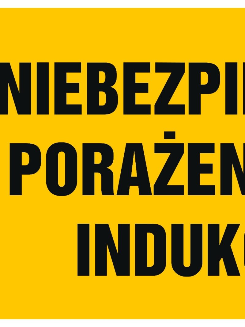 HB013 Niebezpieczeństwo porażenia prądem indukowanym -  8 naklejek -  8 naklejek