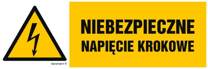 HB014 Niebezpieczne napięcie krokowe -  8 naklejek -  8 naklejek