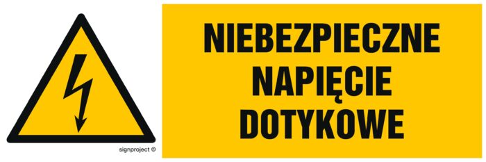 HB015 Niebezpieczne napięcie dotykowe -  8 naklejek -  8 naklejek
