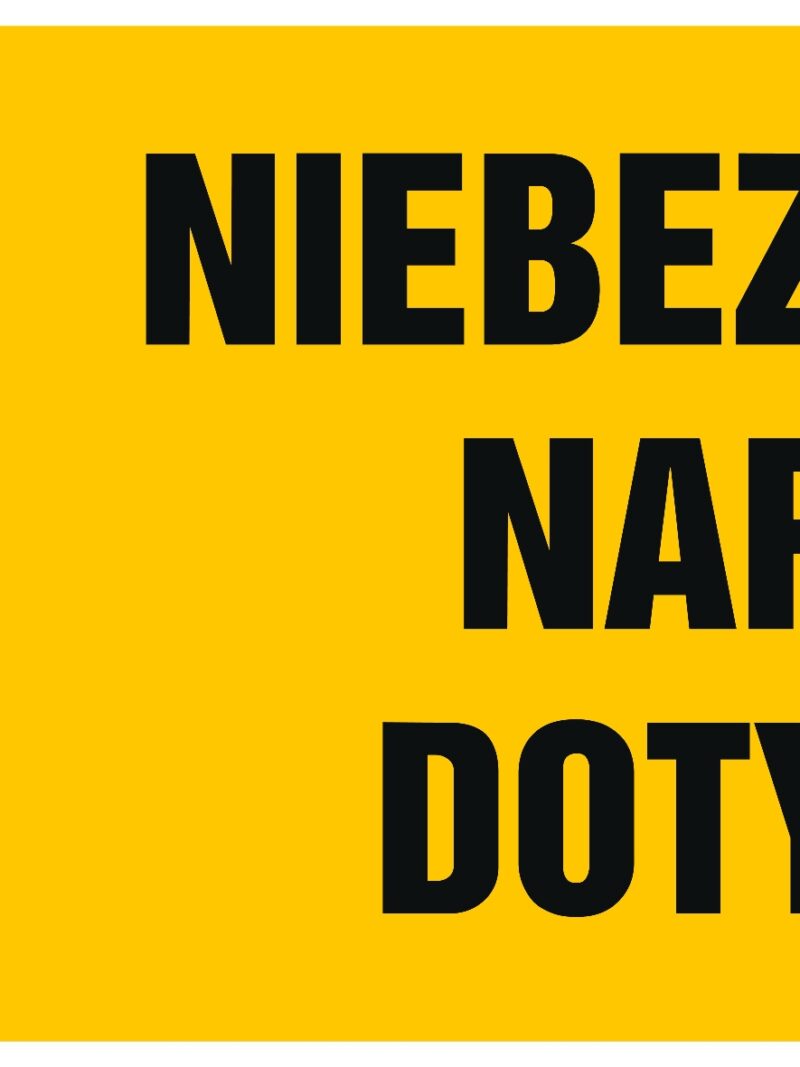 HB015 Niebezpieczne napięcie dotykowe -  8 naklejek -  8 naklejek