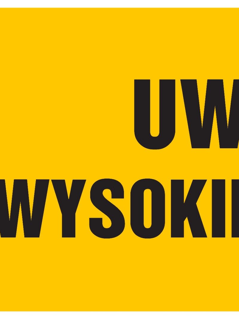 HB016 Uwaga wysokie napięcie -  8 naklejek -  8 naklejek