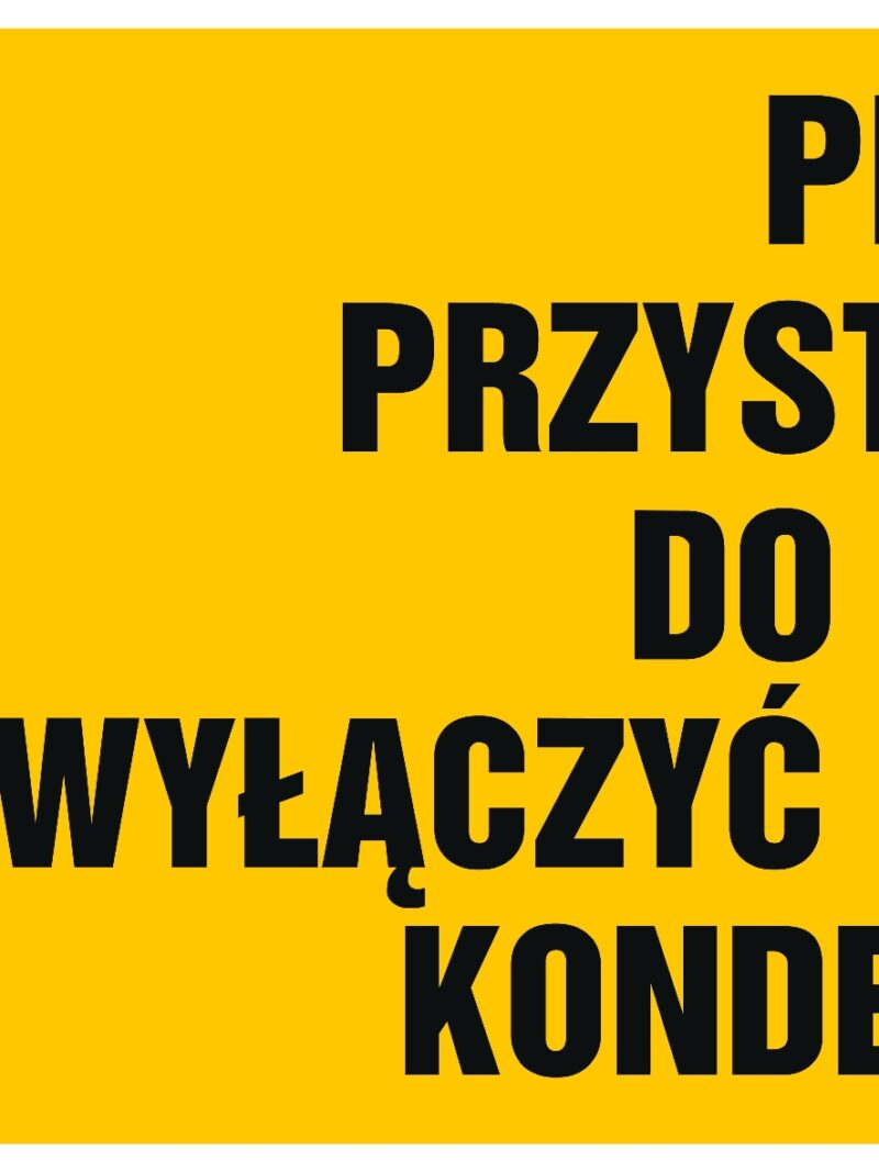 HB018 Przed przystąpieniem do pracy wyłączyć i rozładować kondensatory -  8 naklejek -  8 naklejek