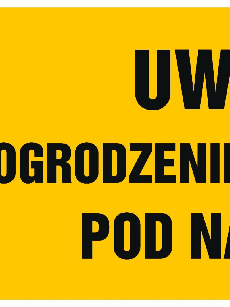 HB019 Uwaga ogrodzenie elektryczne pod napięciem -  8 naklejek -  8 naklejek
