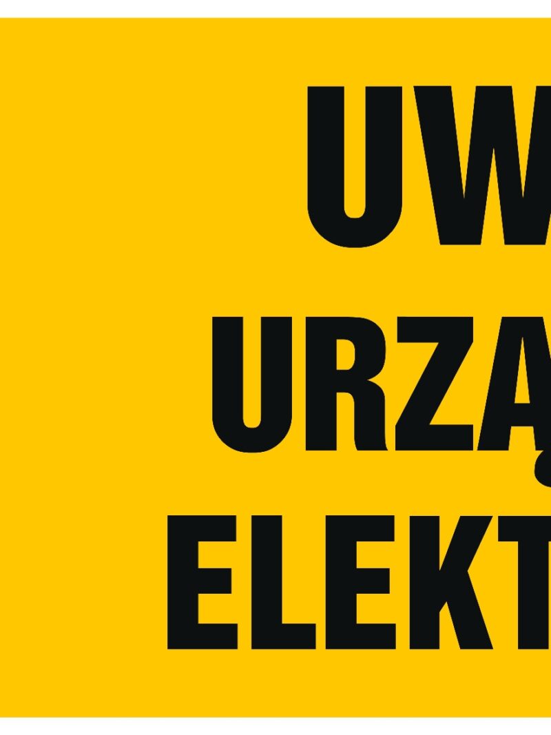 HB020 Uwaga urządzenie elektryczne -  8 naklejek -  8 naklejek