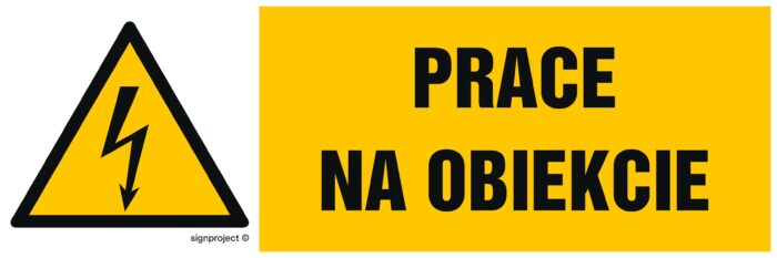HB023 Prace na obiekcie -  8 naklejek -  8 naklejek