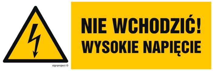 HB024 Nie wchodzić wysokie napięcie -  8 naklejek -  8 naklejek