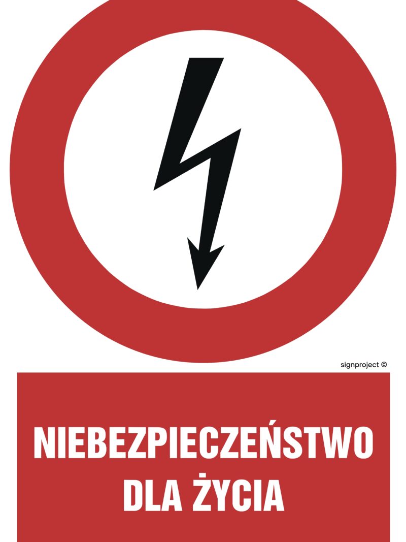 HC001 Niebezpieczeństwo dla życia -  9 naklejek