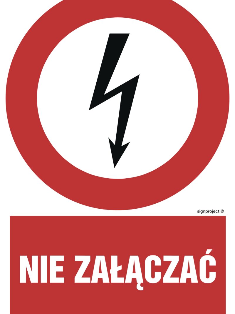 HC003 Nie załączać -  9 naklejek